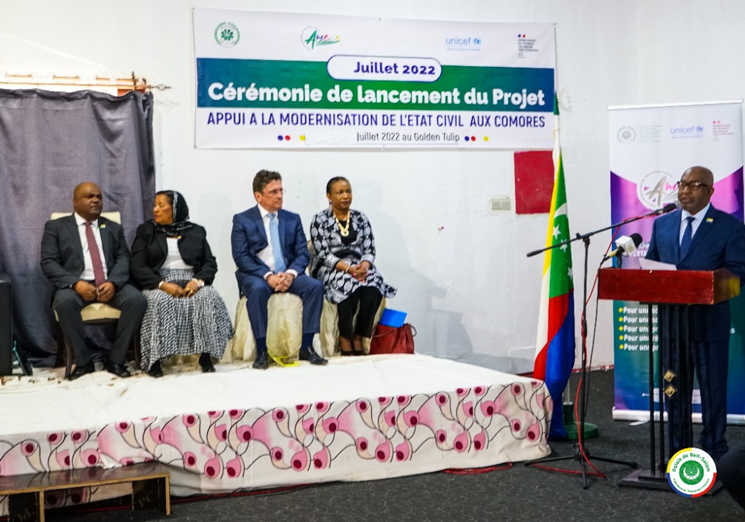 image Projet de modernisation de l’Etat civil comorien Azali donne le coup d’envoi