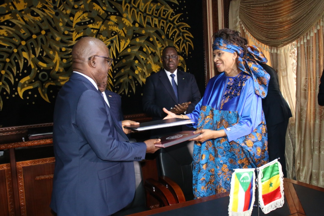 image Visite de  Macky Sall :   Moroni et Dakar signent sept accords de coopération