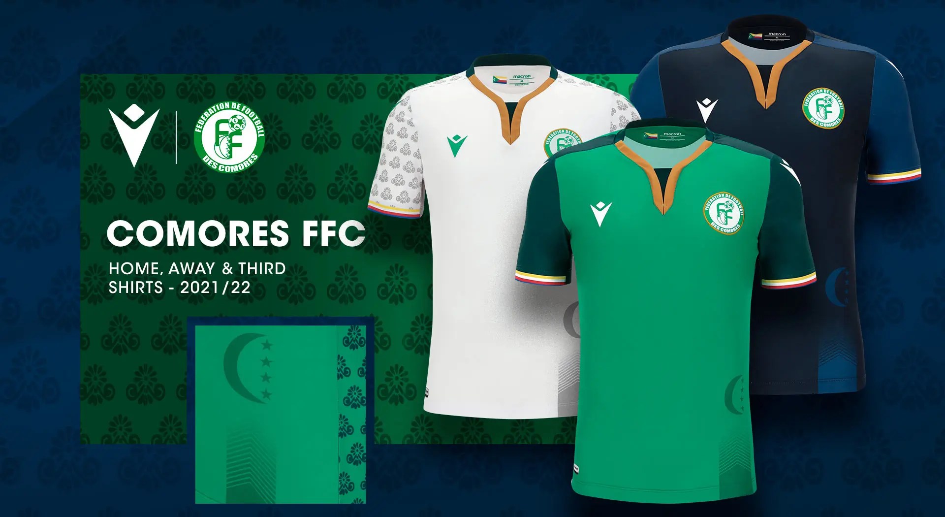 Macron dévoile le maillot des Comores pour la CAN 2021