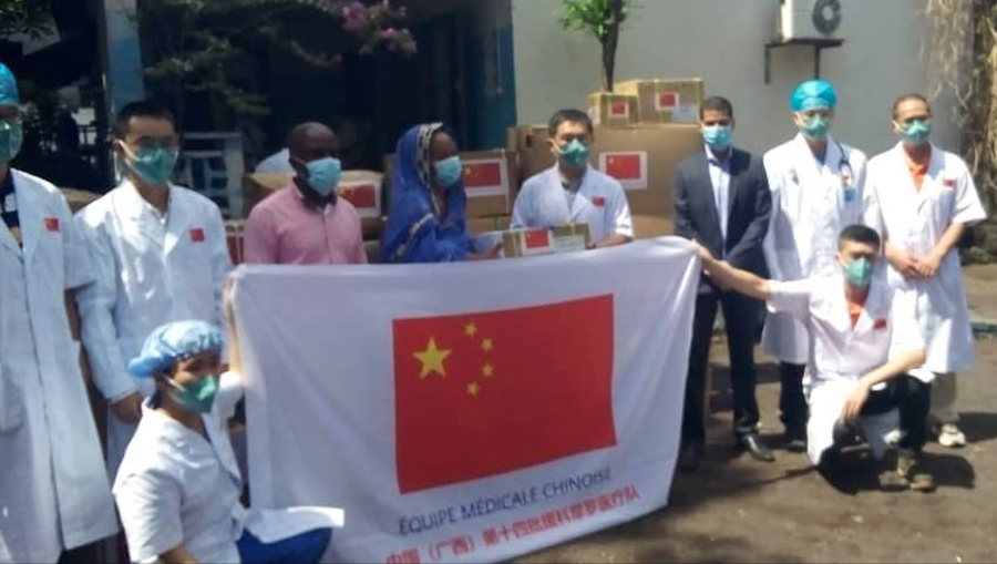 image La mission chinoise remet du matériel médical à El-Maarouf