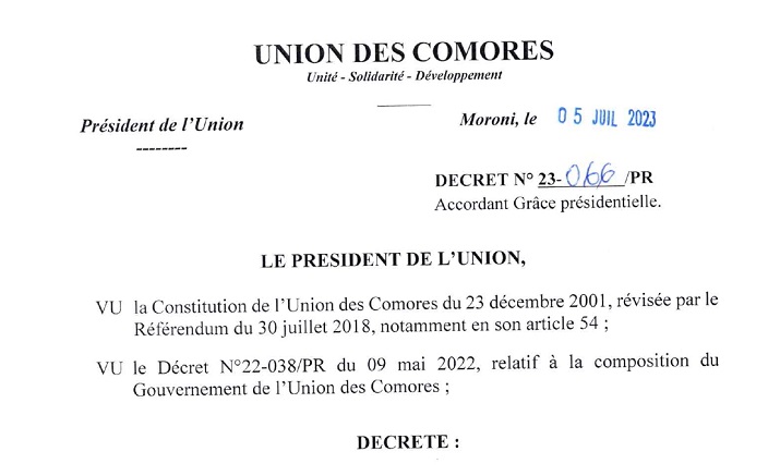 image Seize prisonniers graciés