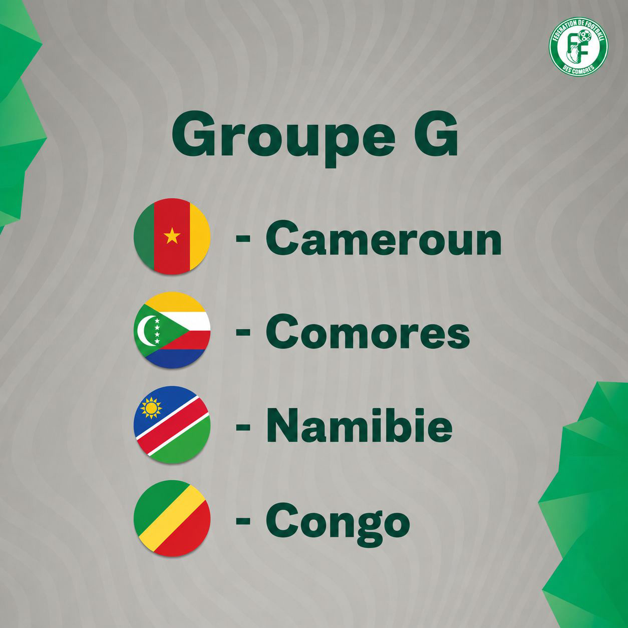 image Tirage au sort CAN 2027 : Les Cœlacanthes retrouvent les lions indomptables
