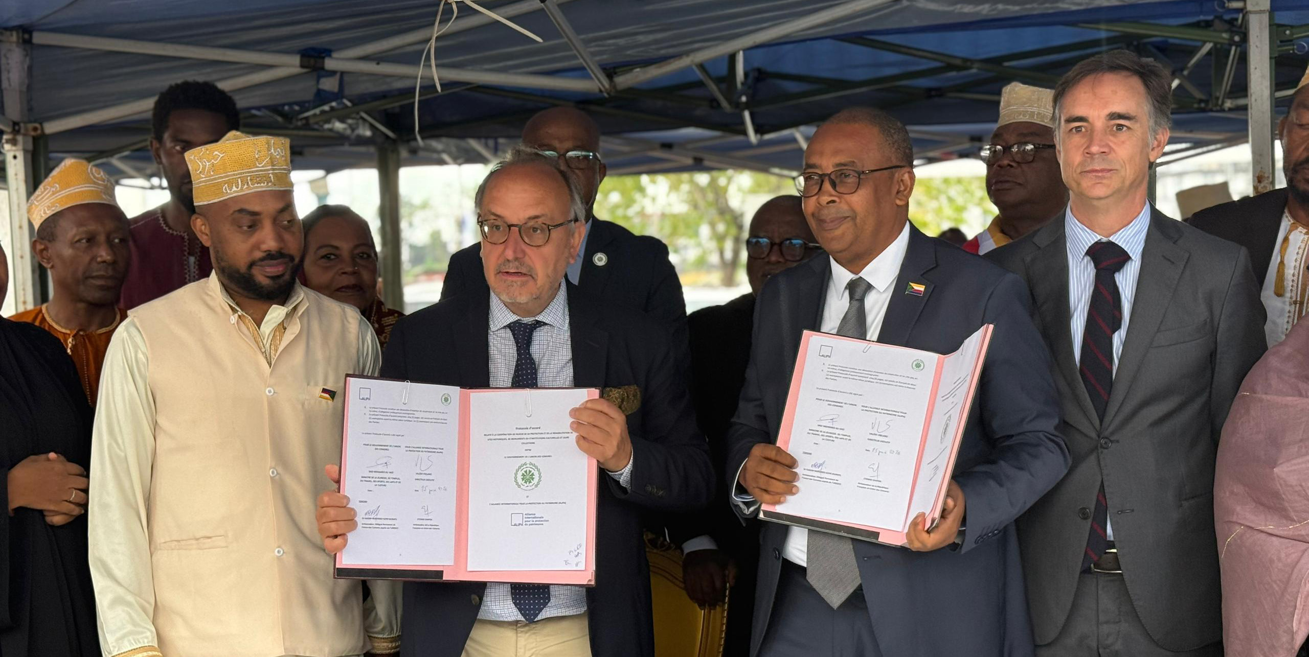 Patrimoine culturel :  ALIPH et la Mairie de Moroni signent une convention