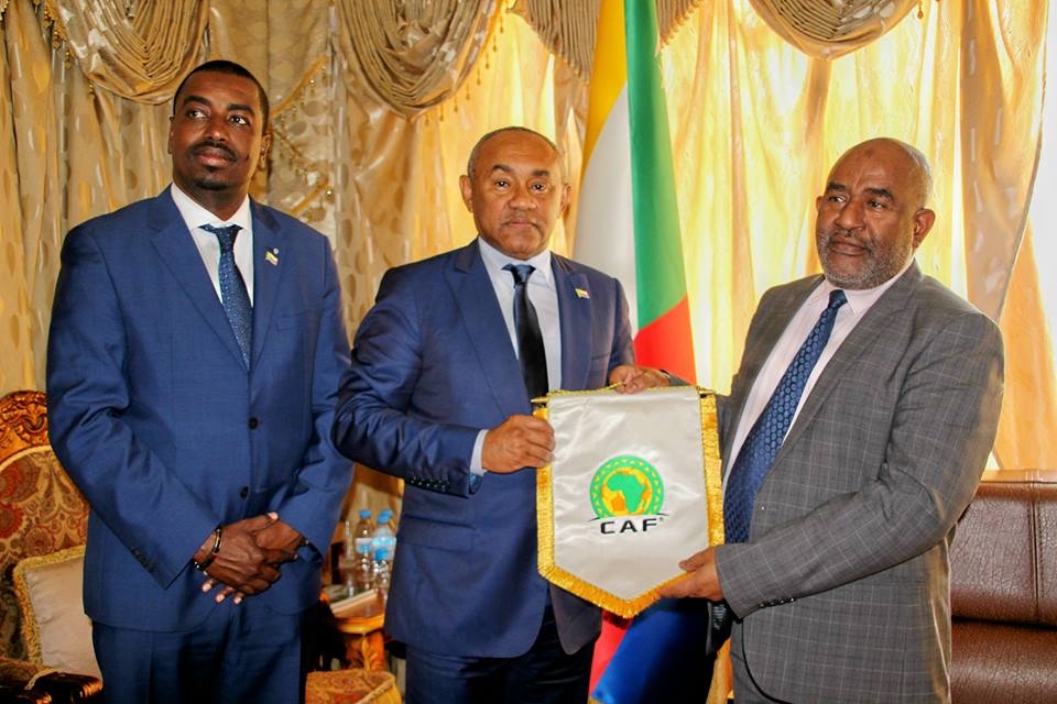 image Visite du président de la Confédération Africaine de Football (Caf) Le développement du football au cœur des échanges
