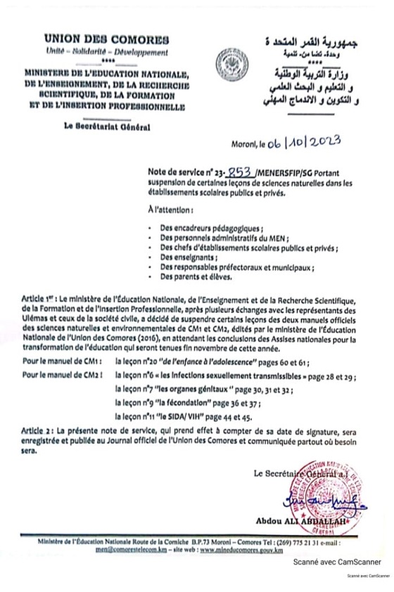 image Le ministère suspend certaines leçons de CM1 et CM2